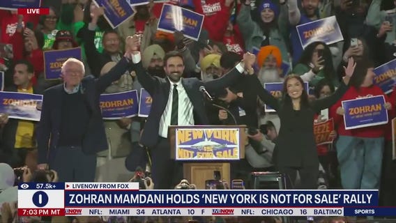Zohran Mamdani holds ?New York Is Not For Sale? rally