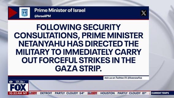 Netanyahu orders "forceful" strikes in Gaza Strip