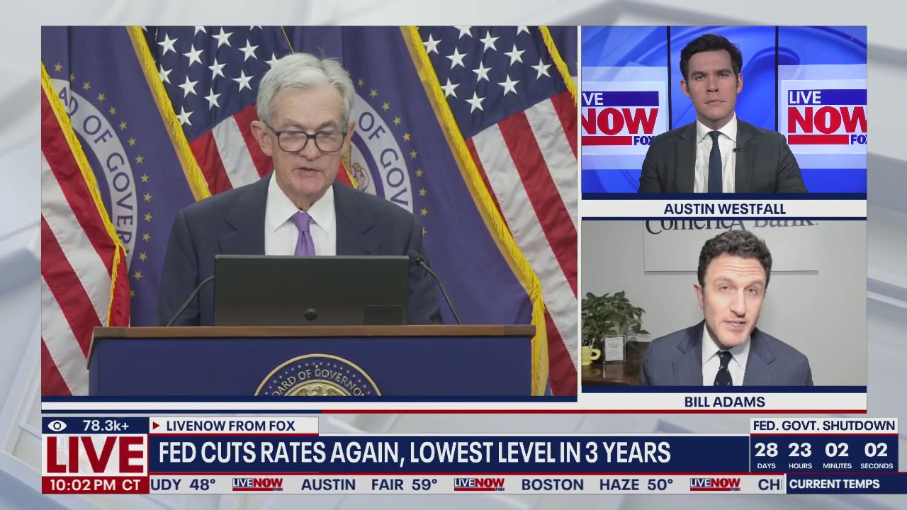 Fed cuts rates again, lowest level in 3 years