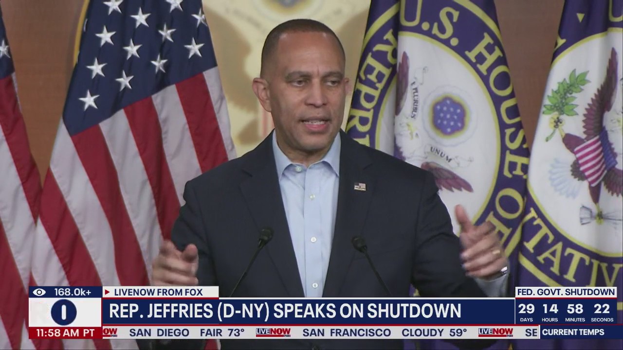 Rep. Jeffries speaks on day 30 of govt. shutdown
