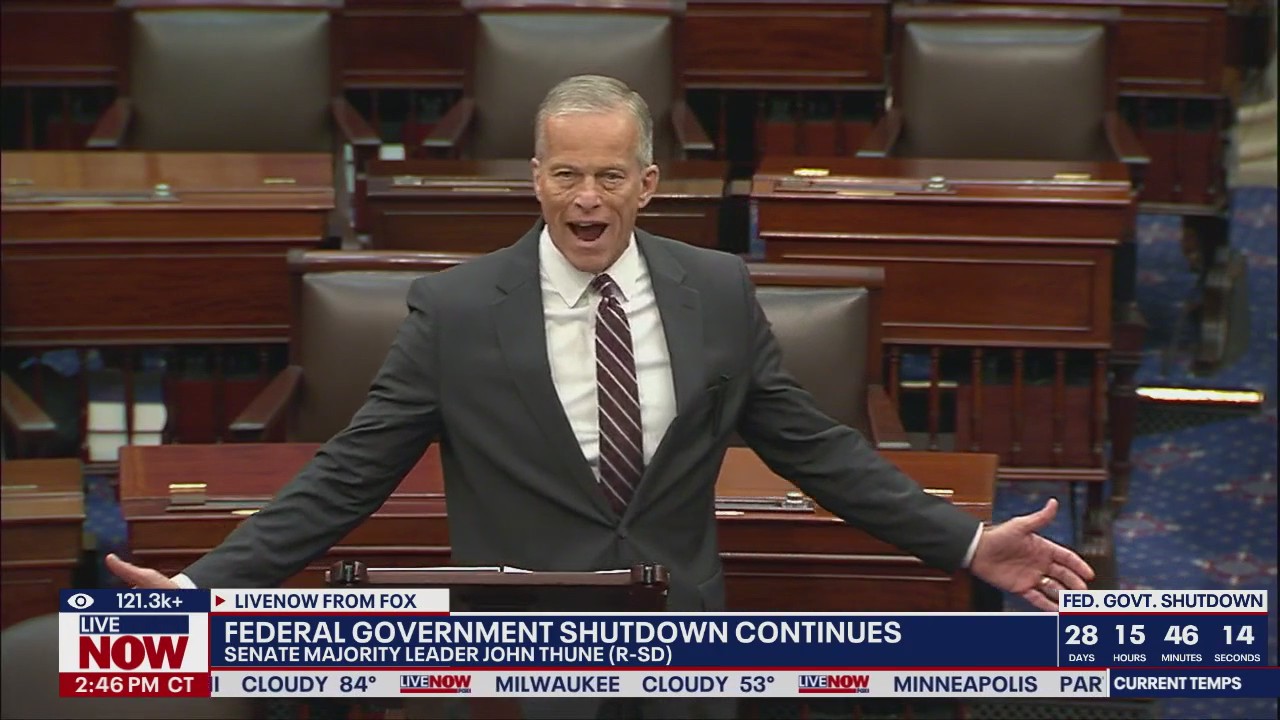 Sen. Thune delivers fiery speech on shutdown