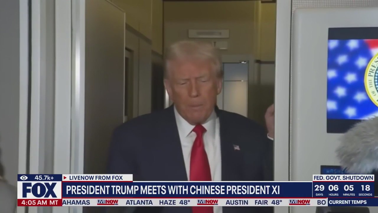 President Trump departs for US