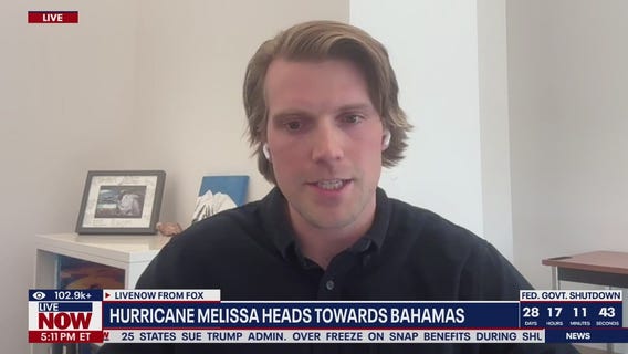 Hurricane Melissa heads toward Bahamas
