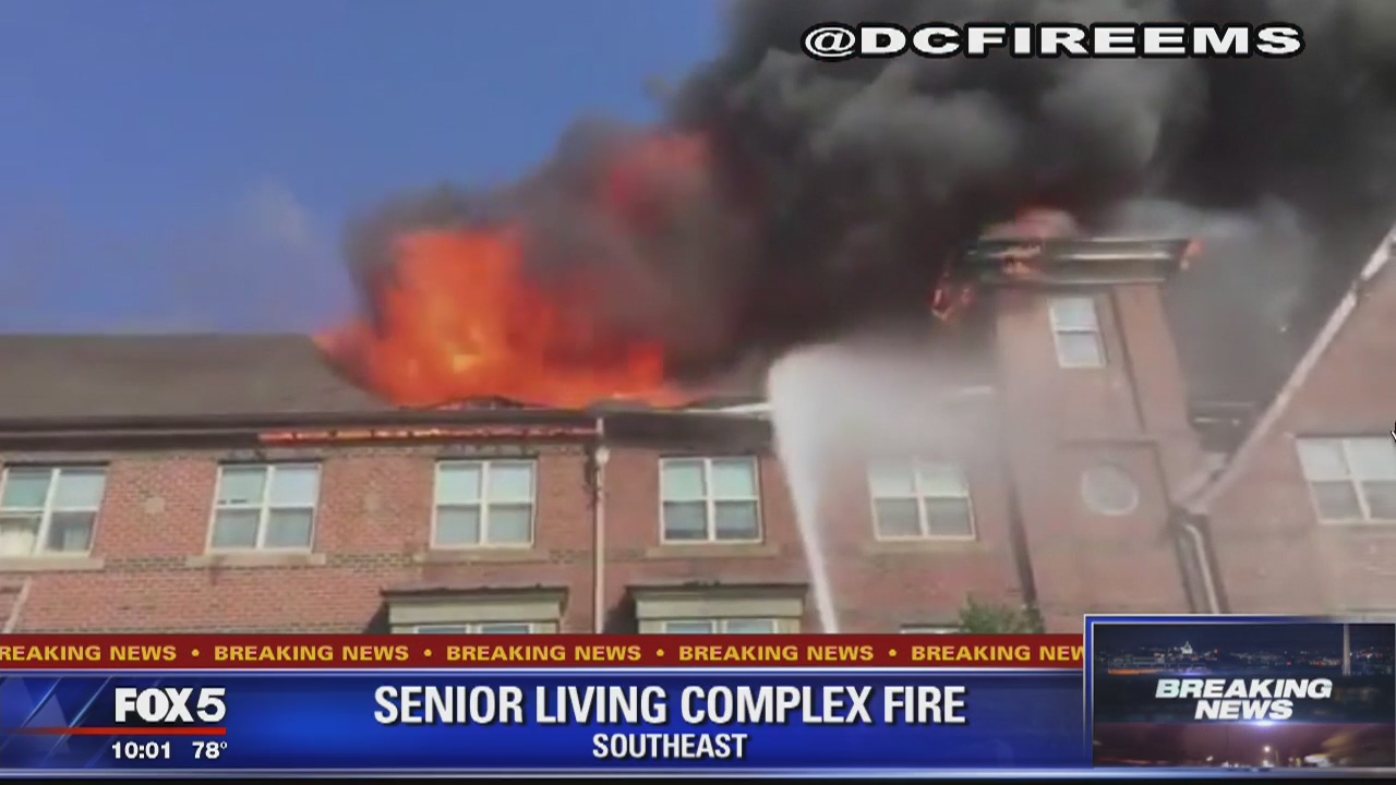 Senior residents displaced after large fire at Southeast DC public housing building
