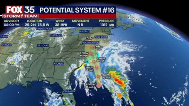 Potential Tropical Cyclone 16's impact
