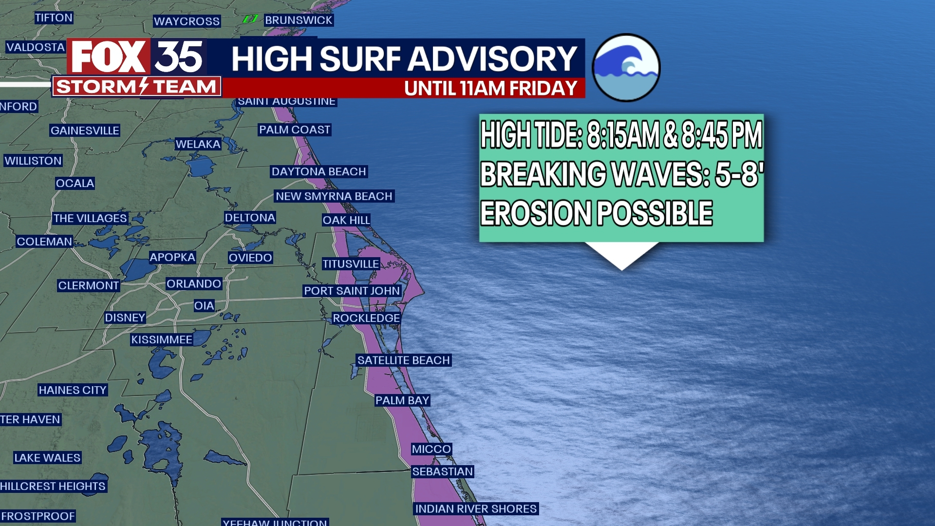 Lee brings dangerous surf to Florida beaches