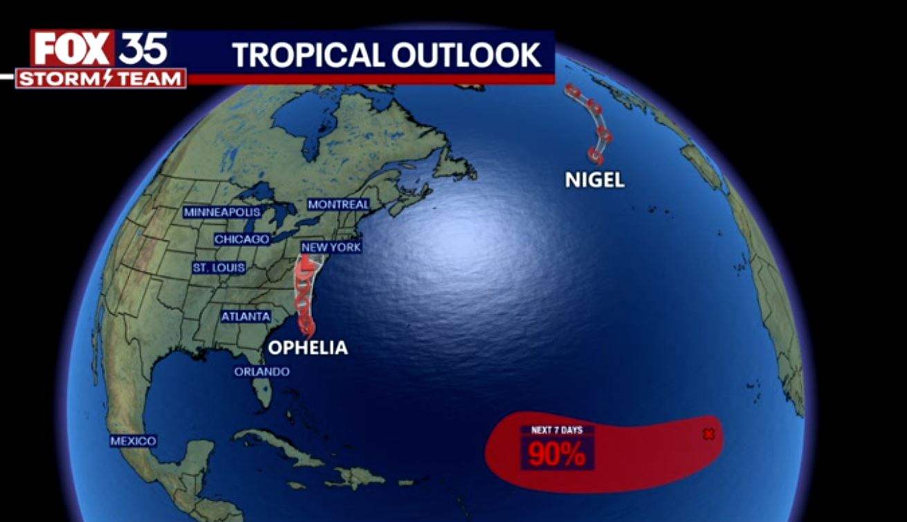 Tropical Storm Ophelia forms
