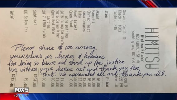 Chef, employees help stop attack of woman outside DC restaurant