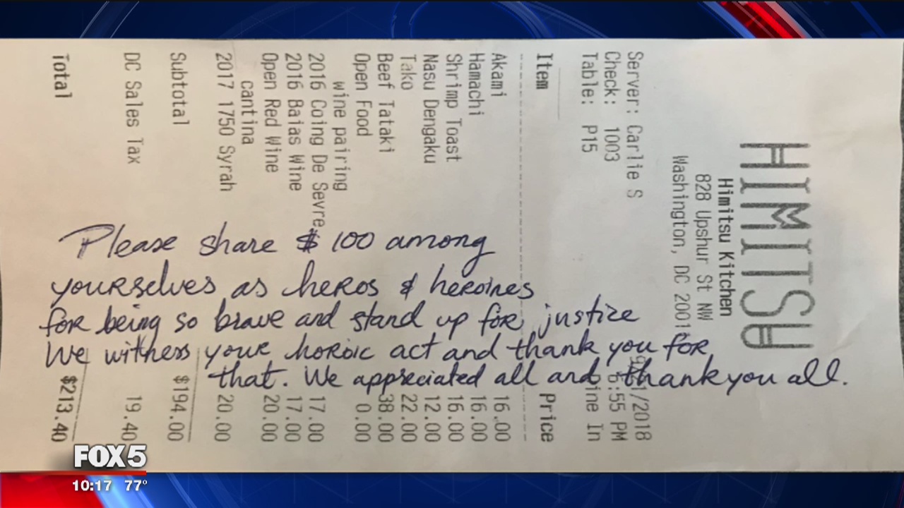 Chef, employees help stop attack of woman outside DC restaurant