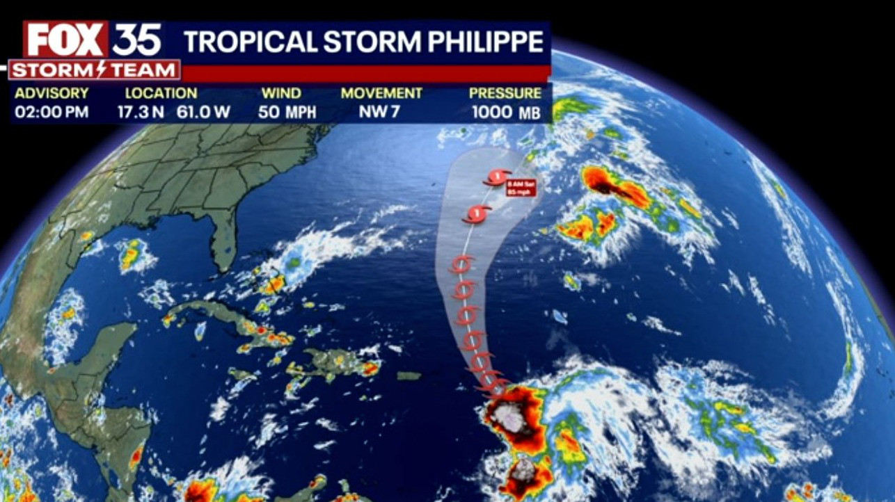 Tracking the Tropics: Philippe to strengthen