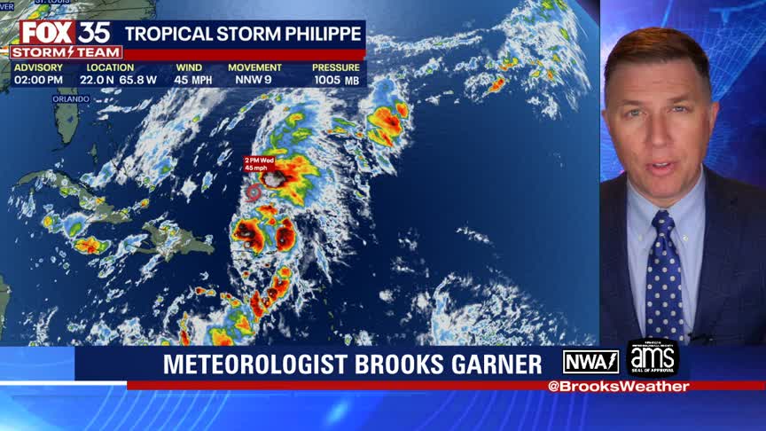 Tropical Storm Phillipe impacting Bermuda