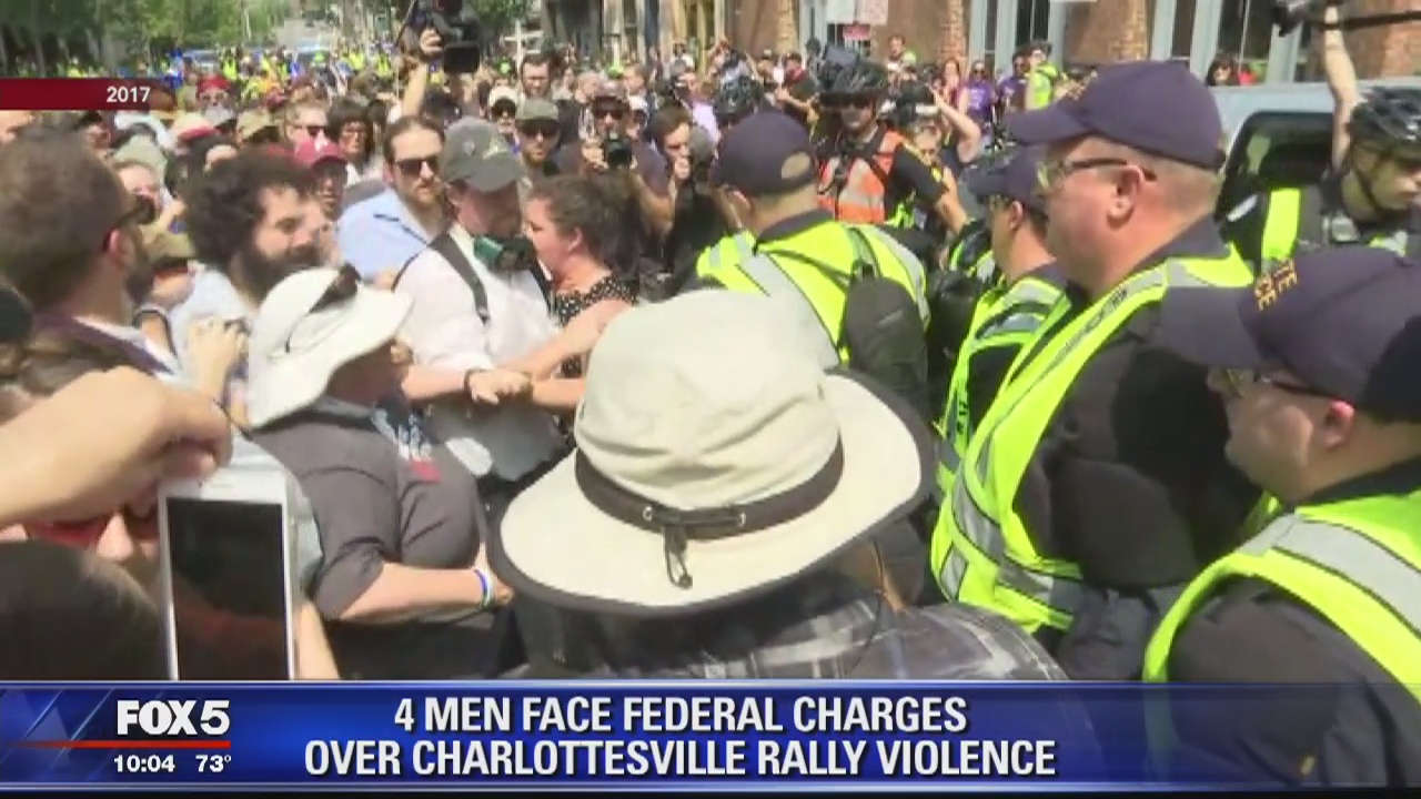 4 California men face riot charges in Charlottesville