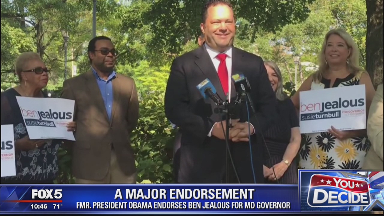 Former President Obama endorses Ben Jealous for governor of Maryland