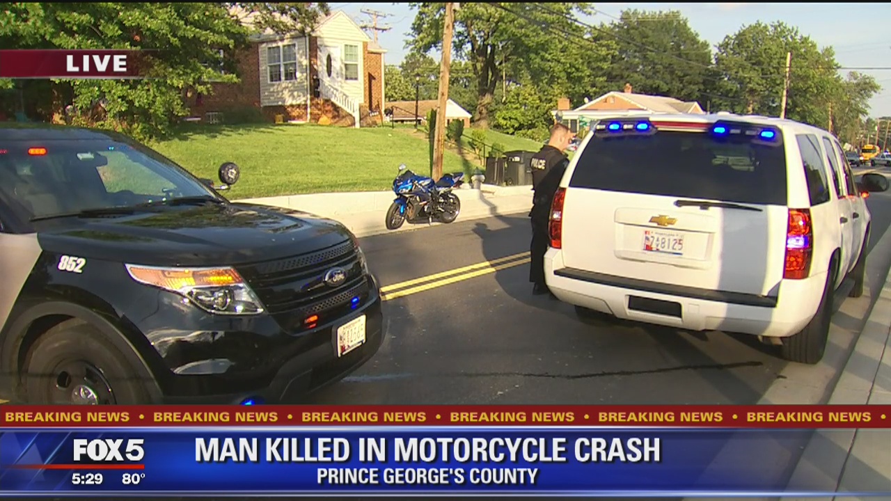 Man killed, child injured after motorcycle crash with vehicle in Prince George's County