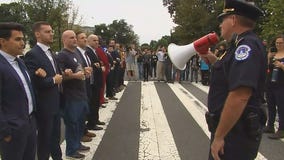 Group of men arrested after protesting against Kavanaugh nomination outside of Supreme Court