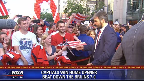 Caps players hit the red carpet before season-opening win