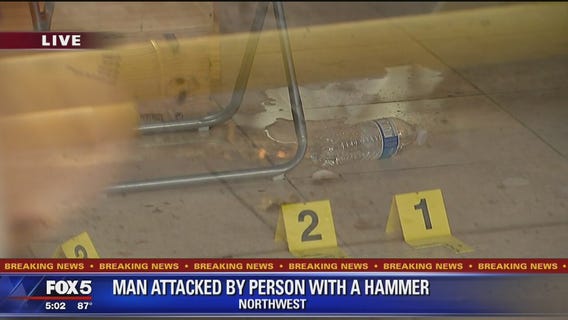 Man injured after being attacked inside DC wine store with hammer, police say
