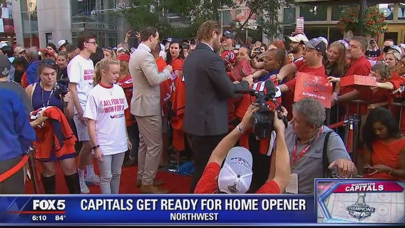 Caps celebrate home opener, beginning of new since since Stanley Cup win with Rock the Red Carpet