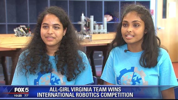 Fairfax County all-girls robotics team to compete in world finals in Thailand