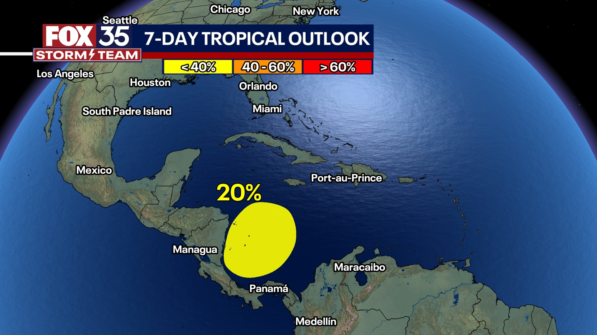 Possible disturbance in the Caribbean Sea