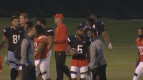 University of Maryland football coach DJ Durkin returns to the practice field