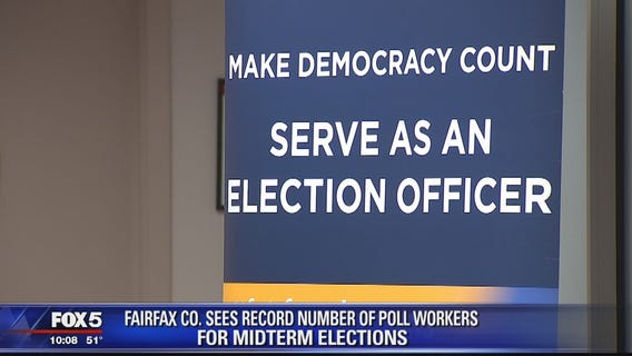 Fairfax County sees record number of poll workers for upcoming midterm election