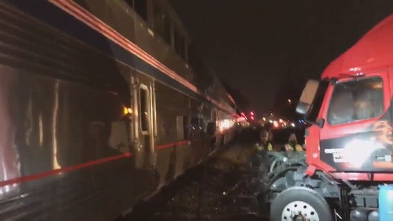 Train strikes tractor-trailer in Gaithersburg, police say