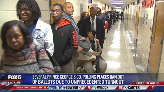 Ballot shortage causes long lines at several Prince George's County polling stations