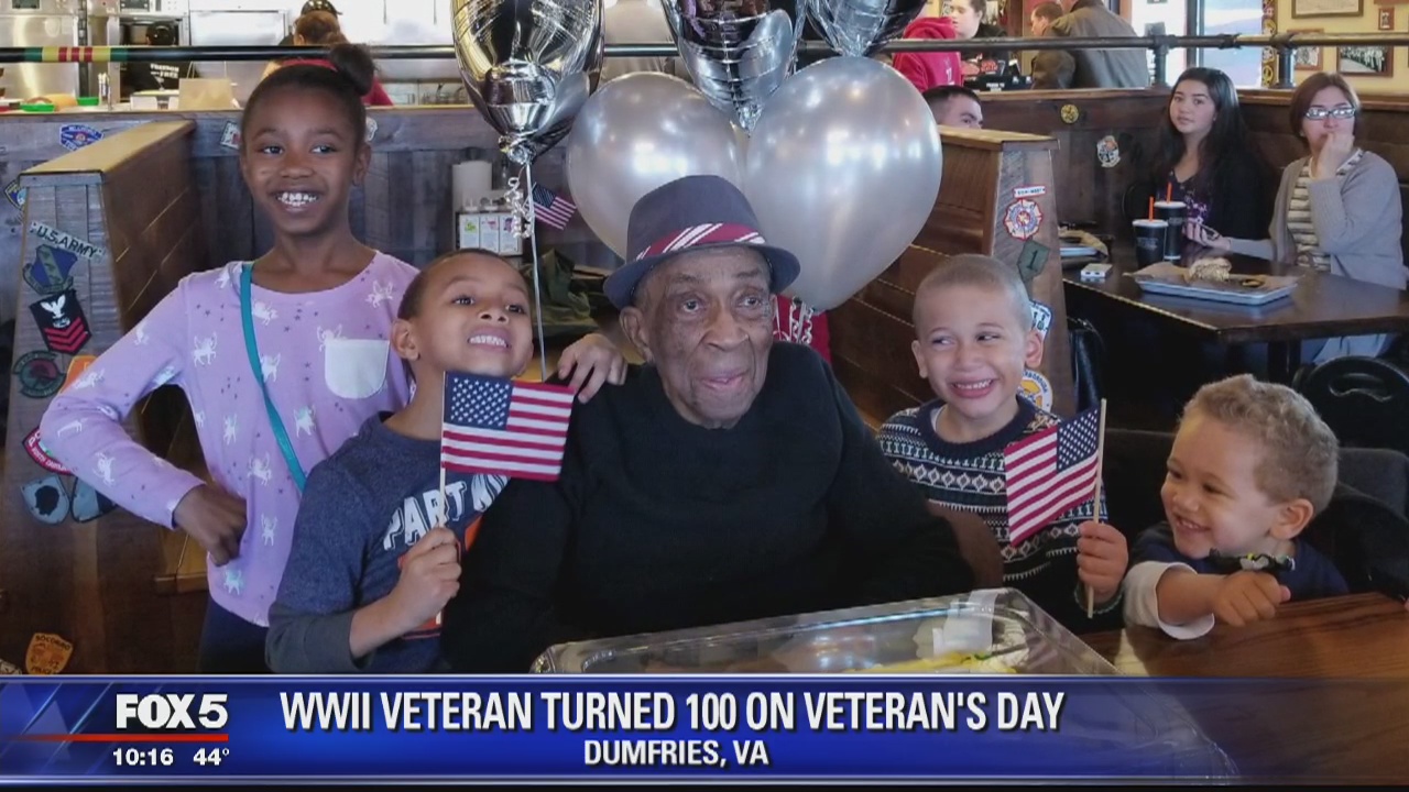 World War II vet celebrates 100th birthday on Veterans Day