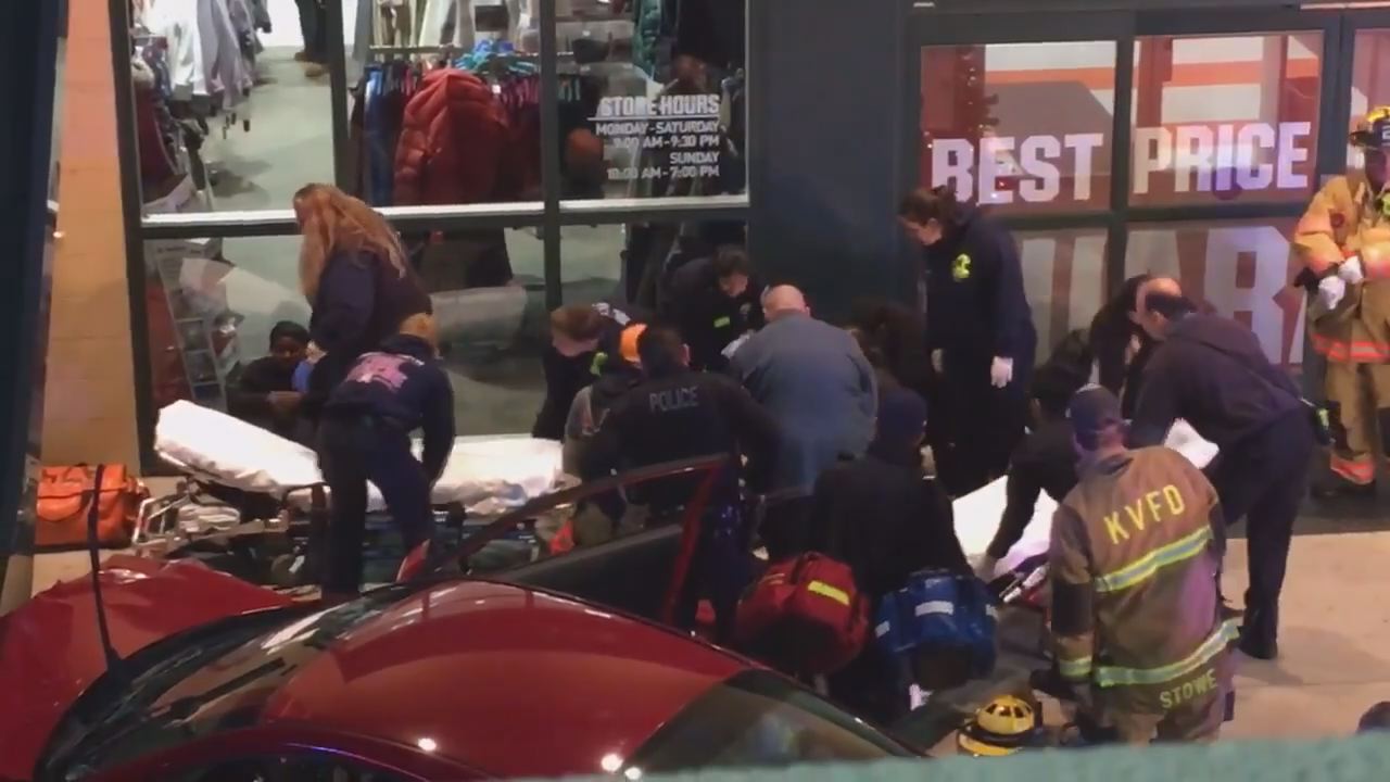 First responders treat victims after shooting, car crash outside Westfield Wheaton mall