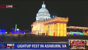A holiday light spectacular at Lightup Fest in Ashburn