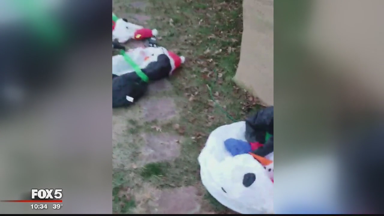 Family dealing with loss of granddaughter to cancer has Christmas decorations stolen from front yard