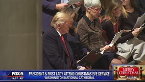 President Trump, first lady attend Christmas Eve service at Washington National Cathedral