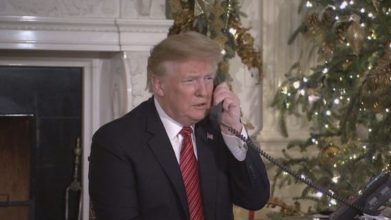 Trump, first lady take Christmas Eve calls from children looking to find Santa