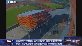 Video released of practice where University of Maryland football player Jordan McNair suffered heat stroke