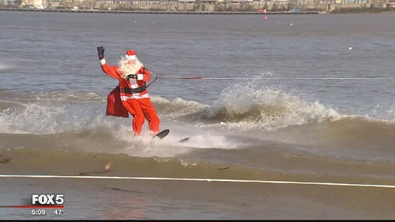 Waterskiing Santa continues to bring holiday joy in Old Town Alexandria