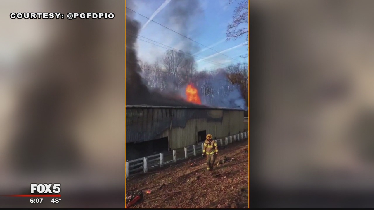 Prince George's County Fire battling 2-alarm Upper Marlboro warehouse fire