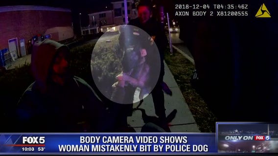 Body camera footage shows woman mistakenly bit by Takoma Park police K-9