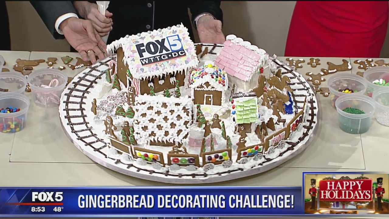 The art of decorating gingerbread houses for the holidays!