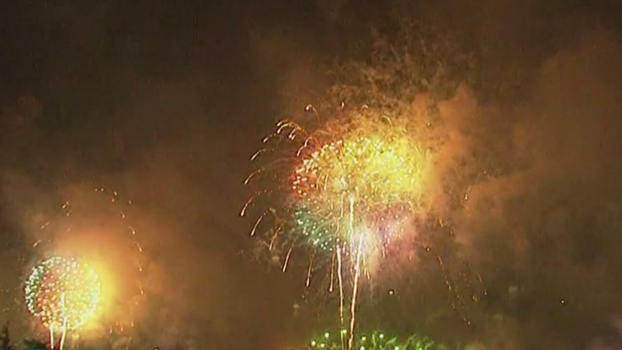 Fireworks illuminate NYC sky