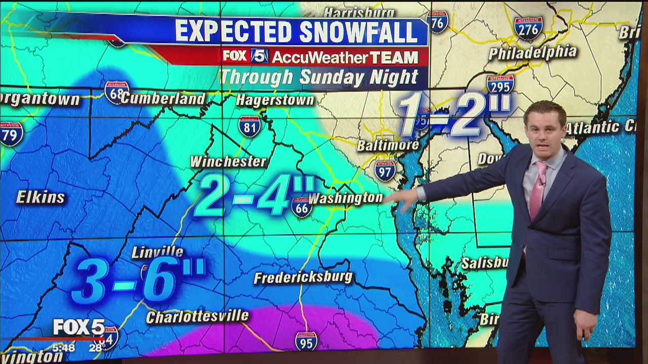 Several inches of snow expected as winter weather moves into DC region ...