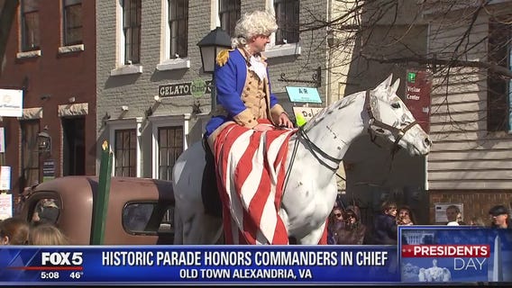 Old Town Alexandria celebrates George Washington, American history with Presidents' Day parade