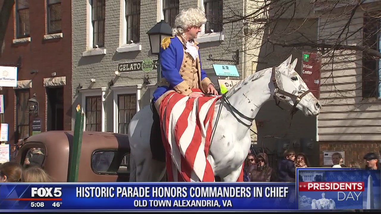 Old Town Alexandria celebrates George Washington, American history with Presidents' Day parade