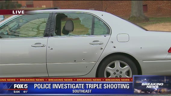 Police investigating triple shooting in SE DC