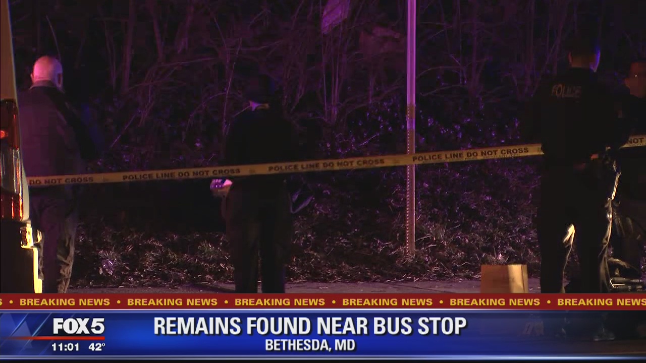 Human remains found on side of Bethesda road