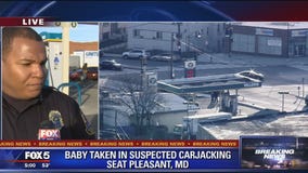Car stolen with baby inside at Md. gas station