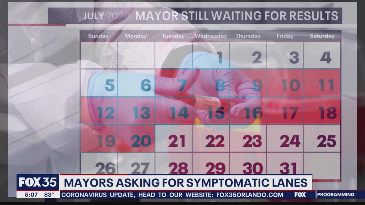 Mayors asking for COVID-19 symptomatic testing lanes