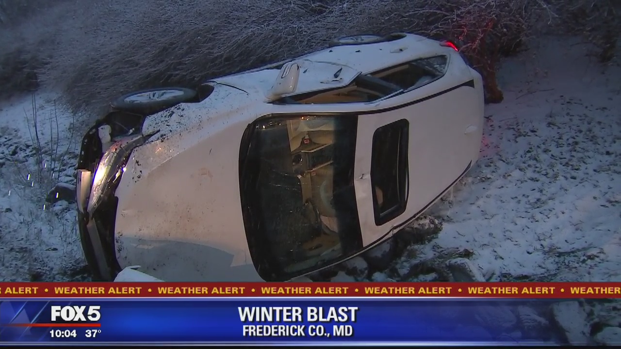 Snow, sleet and rain impact DC region Sunday evening