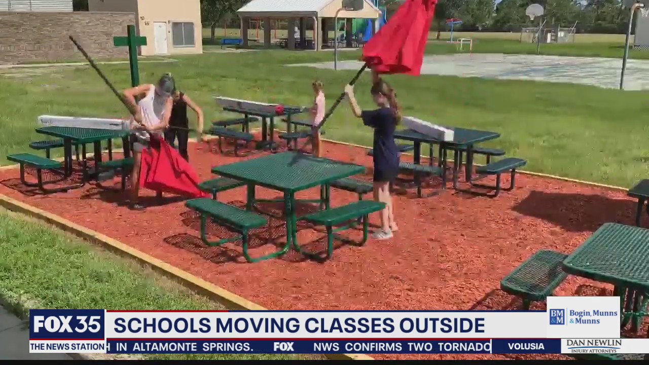 Schools moving classes outside