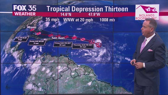 Tropical depression No. 13 forms